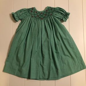 NWT Will/'beth White Blue Smocked Bishop Dress 12 18 Months Girls Angel Wing